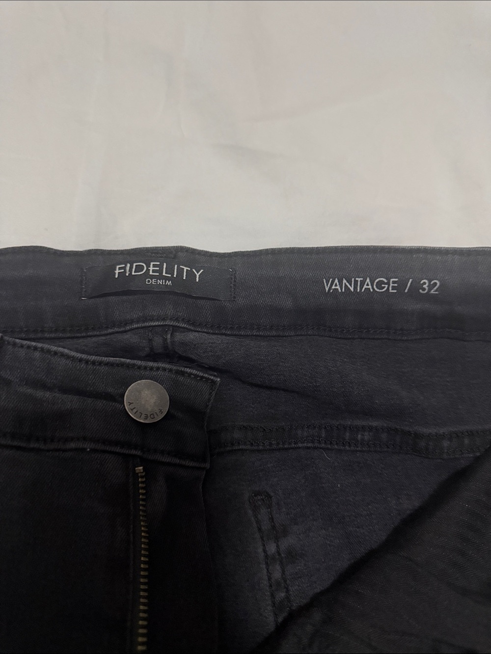 Fidelity Denim Vantage Skinny Jeans - Black 32/32